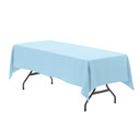 60 x 102 Inch Rectangular Polyester Tablecloth Light Blue