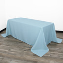 90 x 156 Inch Rectangular Polyester Tablecloth Light Blue