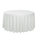 120 Inch Round L'amour Tablecloth White