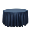 120 Inch Round L'amour Tablecloth Navy Blue