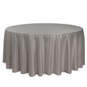 132 Inch Round L'amour Tablecloth Dark Silver