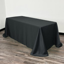 90 x 132 Inch Rectangular L'amour Tablecloth Black