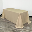 90 x 132 Inch Rectangular L'amour Tablecloth Champagne