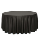 132 Inch Round L'amour Tablecloth Black