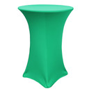 30 Inch Highboy Cocktail Round Stretch Spandex Table Cover Emerald Green