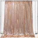 Glitz Sequin on Taffeta Drape/Backdrop 8 ft x 104 Inches Champagne