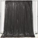 Glitz Sequin on Taffeta Drape/Backdrop 14 ft x 104 Inches Black
