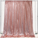 Glitz Sequin on Taffeta Drape/Backdrop 14 ft x 104 Inches Blush front and back