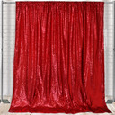 Glitz Sequin on Taffeta Drape/Backdrop 14 ft x 104 Inches Red