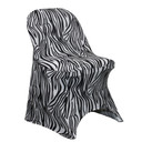 Stretch Spandex Folding Chair Covers Zebra