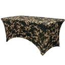 Stretch Spandex 8 Ft Rectangular Table Cover Camo