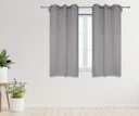 42 X 63 Inch Blackout Polyester Curtains with Grommets Gray - 2 Panels