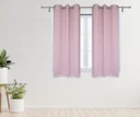 42 X 63 Inch Blackout Polyester Curtains with Grommets Blush