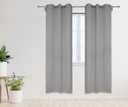 42 X 84 Inch Blackout Polyester Curtains with Grommets Gray - 2 Panels