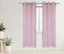 42 X 84 Inch Blackout Polyester Curtains with Grommets Blush