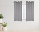 52 X 63 Inch Blackout Polyester Curtains with Grommets Gray - 2 Panels