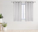 52 X 63 Inch Blackout Polyester Curtains with Grommets Grayish White - 2 Panels
