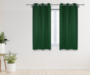 52 X 63 Inch Blackout Polyester Curtains with Grommets Hunter Green - 2 Panels