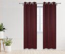 52 X 95 Inch Blackout Polyester Curtains with Grommets Burgundy - 2 Panels