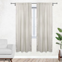 52 X 84 Inch Blackout Polyester Curtains with Rod Pocket Beige - 2 Panels