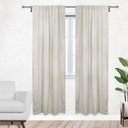 52 X 95 Inch Blackout Polyester Curtains with Rod Pocket Beige - 2 Panels