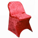 Velvet Spandex Folding Chair Cover Red