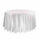 120 Inch Round Velvet Tablecloth White