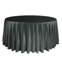132 Inch Round Velvet Tablecloth Black