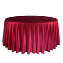 132 Inch Round Velvet Tablecloth Black
