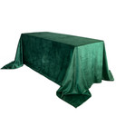 90 x 156 Inch Rectangular Velvet Tablecloth Emerald Green