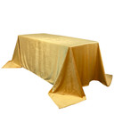 90 x 156 Inch Rectangular Velvet Tablecloth Gold