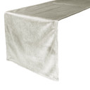 14 x 108 Inch Velvet Table Runner Ivory