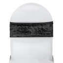 10 Pack Velvet Spandex Chair Bands Black 