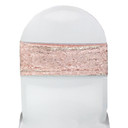10 Pack Velvet Spandex Chair Bands Blush