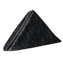 10 Pack 20 Inch Crushed Velvet Cloth Napkins Black