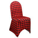 Stretch Spandex Banquet Chair Cover Red Buffalo Plaid