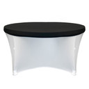 Stretch Spandex 5 ft Round Table Topper/Cap Black 