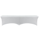 Stretch Spandex 6 ft. Lifetime Folding Bench Cover White