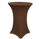 30 inch Highboy Cocktail Round Stretch Spandex Table Covers Chocolate Brown