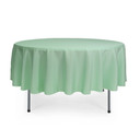 90 Inch Round Polyester Tablecloth Mint
