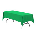 60 x 102 Inch Rectangular Polyester Tablecloth Emerald Green