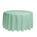 120 Inch Round Polyester Tablecloth Mint