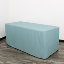 8 ft. Fitted Polyester Tablecloth Rectangular Dusty Blue