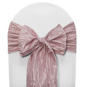 Crinkle Taffeta Chair Sashes Dusty Rose