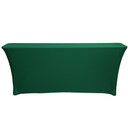 Stretch Spandex 8 ft x 18 Inches Rectangular Classroom Table Cover Hunter Green