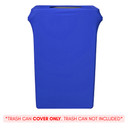 23 Gallon Spandex Slim Jim Narrow Trash Can Cover Royal Blue
