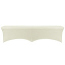 Stretch Spandex 6 ft. Lifetime Folding Bench Cover Ivory
