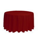 120 inch Round Polyester Tablecloths Dark Red