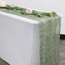 35 in X 10 ft Gauze Cheesecloth Table Runner Sage