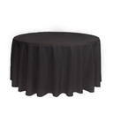 120 inch Round Polyester Tablecloths Black